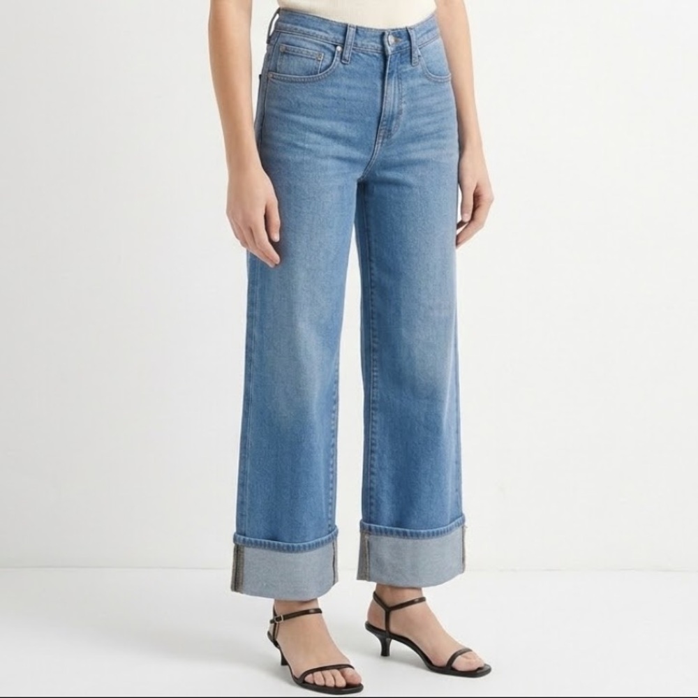 Just Black Denim Cuffed Palazzo